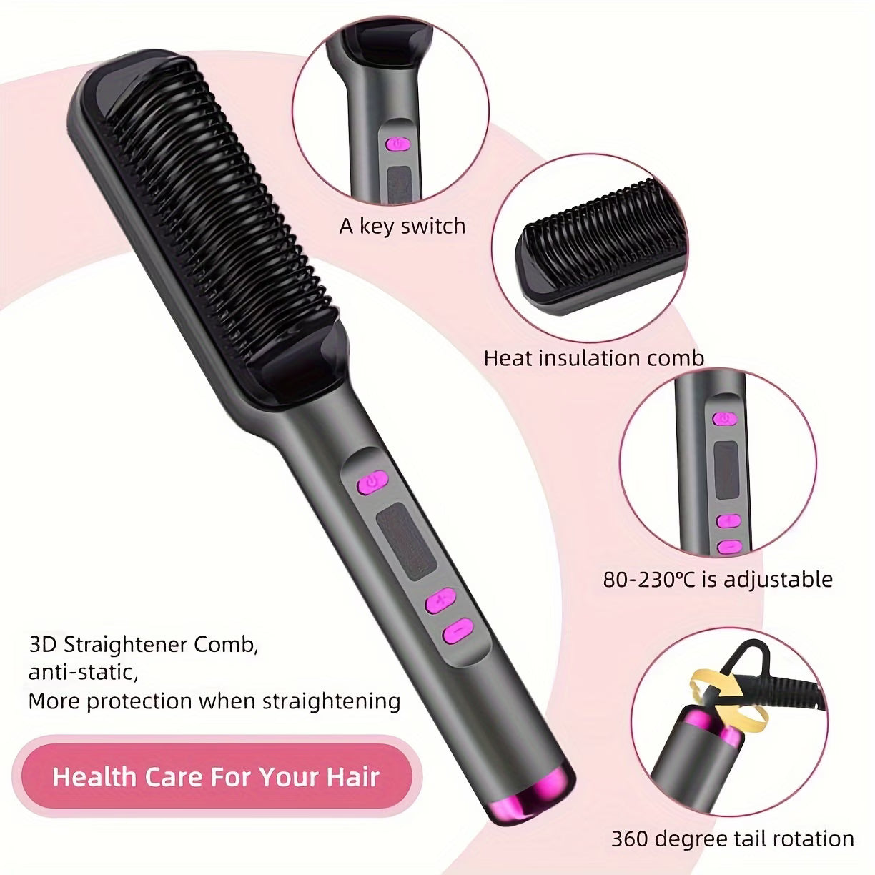 YACO ProGlide Electric Straightening Brush