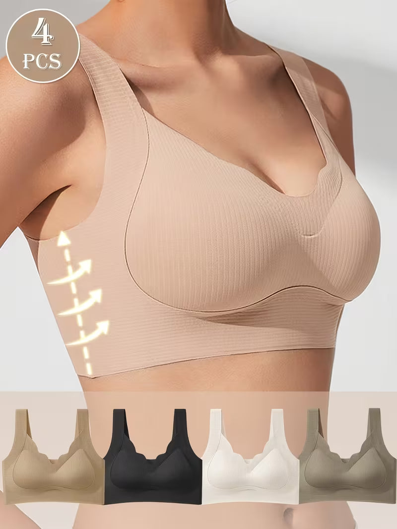 Wireless Ribbed Push-Up Bra V1