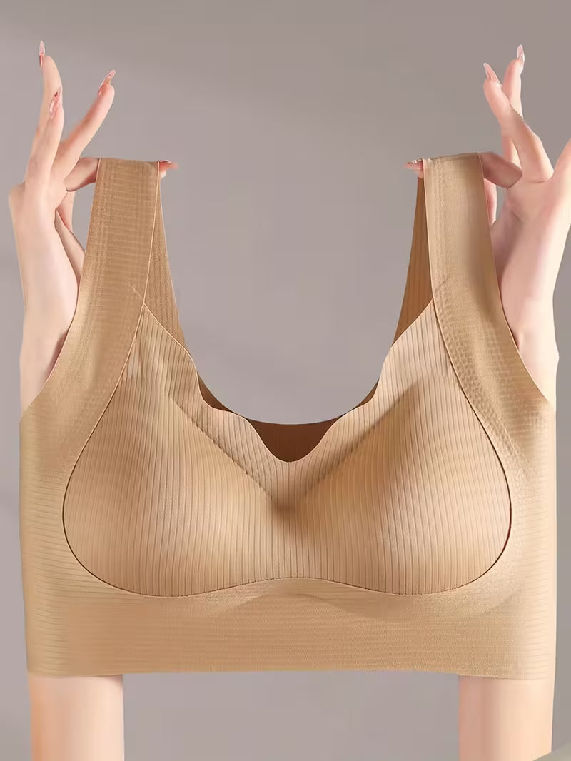 Wireless Ribbed Push-Up Bra V1